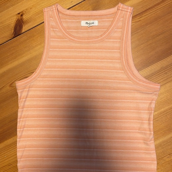Madewell Size Small Ribbed Westville Tank Top in Sweet Tulip - Picture 2 of 6